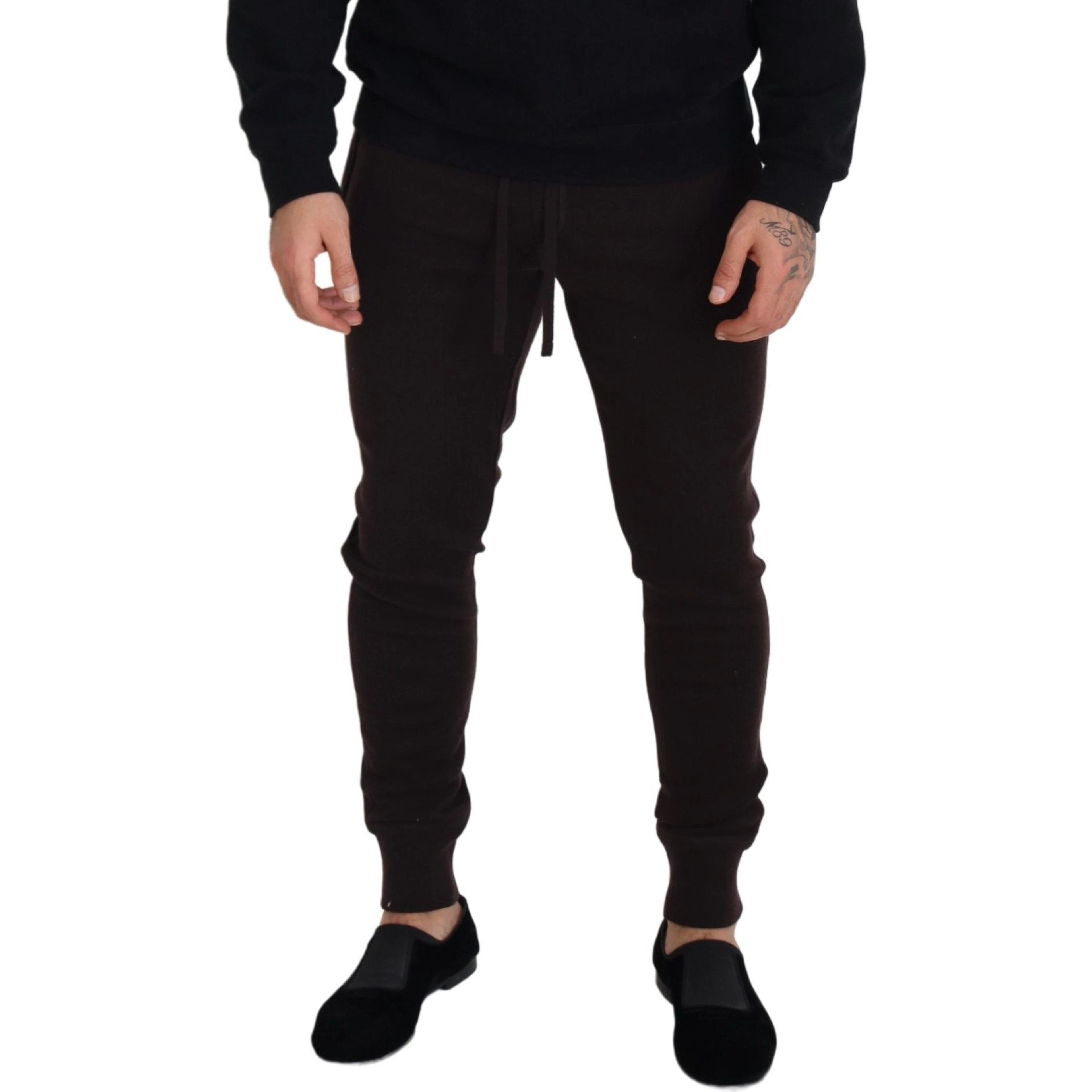 Brown Cashmere Trousers Bottoms Drawstring Pants