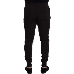 Brown Cashmere Trousers Bottoms Drawstring Pants