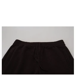 Brown Cashmere Trousers Bottoms Drawstring Pants