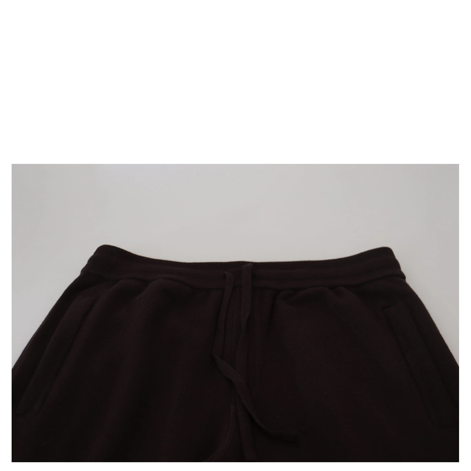 Brown Cashmere Trousers Bottoms Drawstring Pants