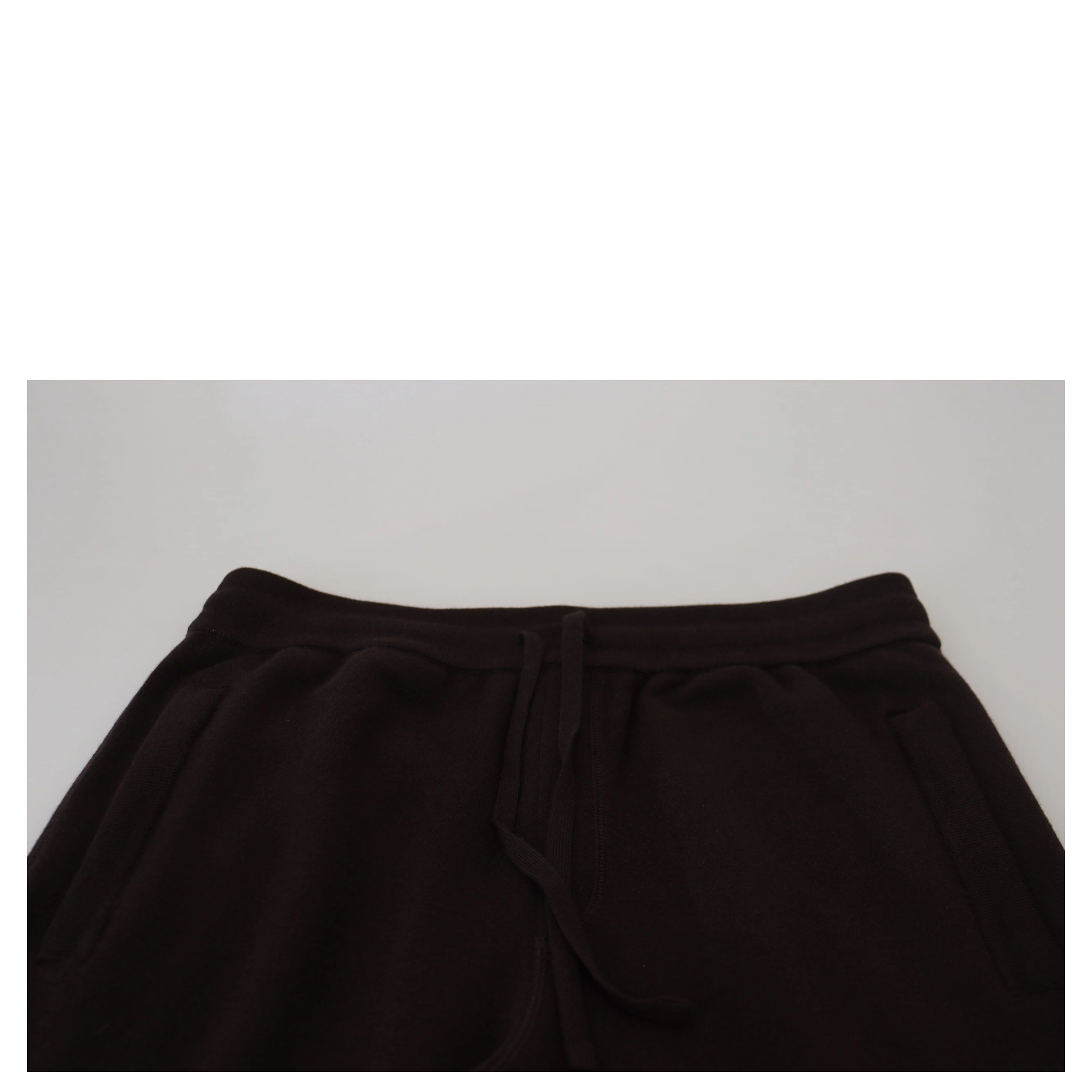 Brown Cashmere Trousers Bottoms Drawstring Pants
