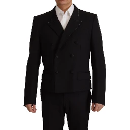 Black Double Breasted Coat Blazer Jacket