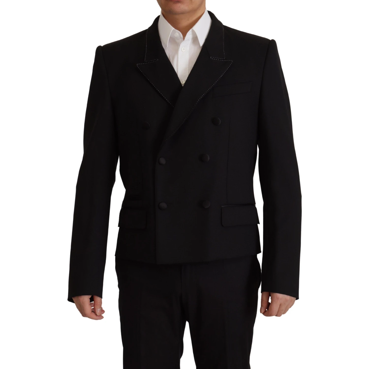 Black Double Breasted Coat Blazer Jacket