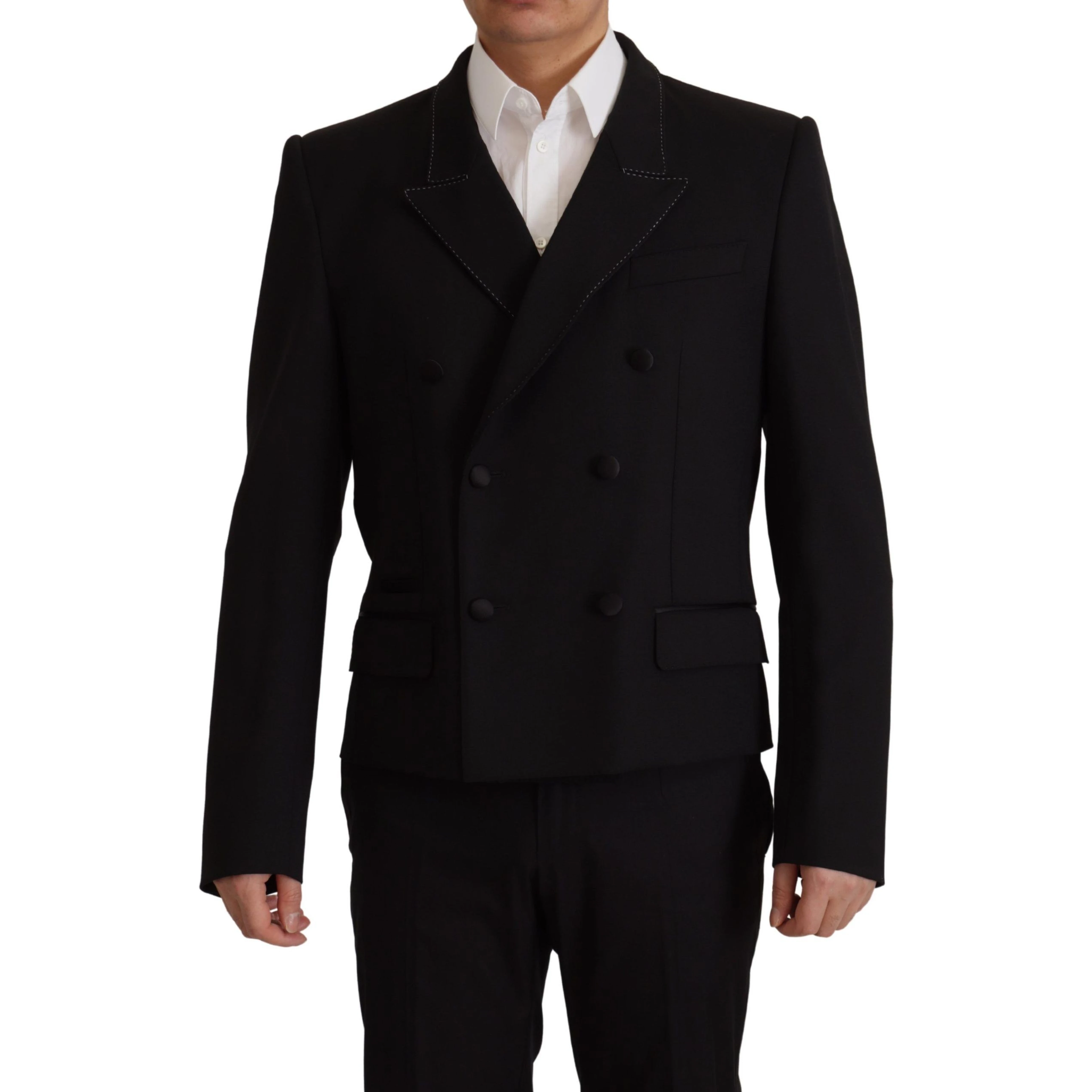 Black Double Breasted Coat Blazer Jacket