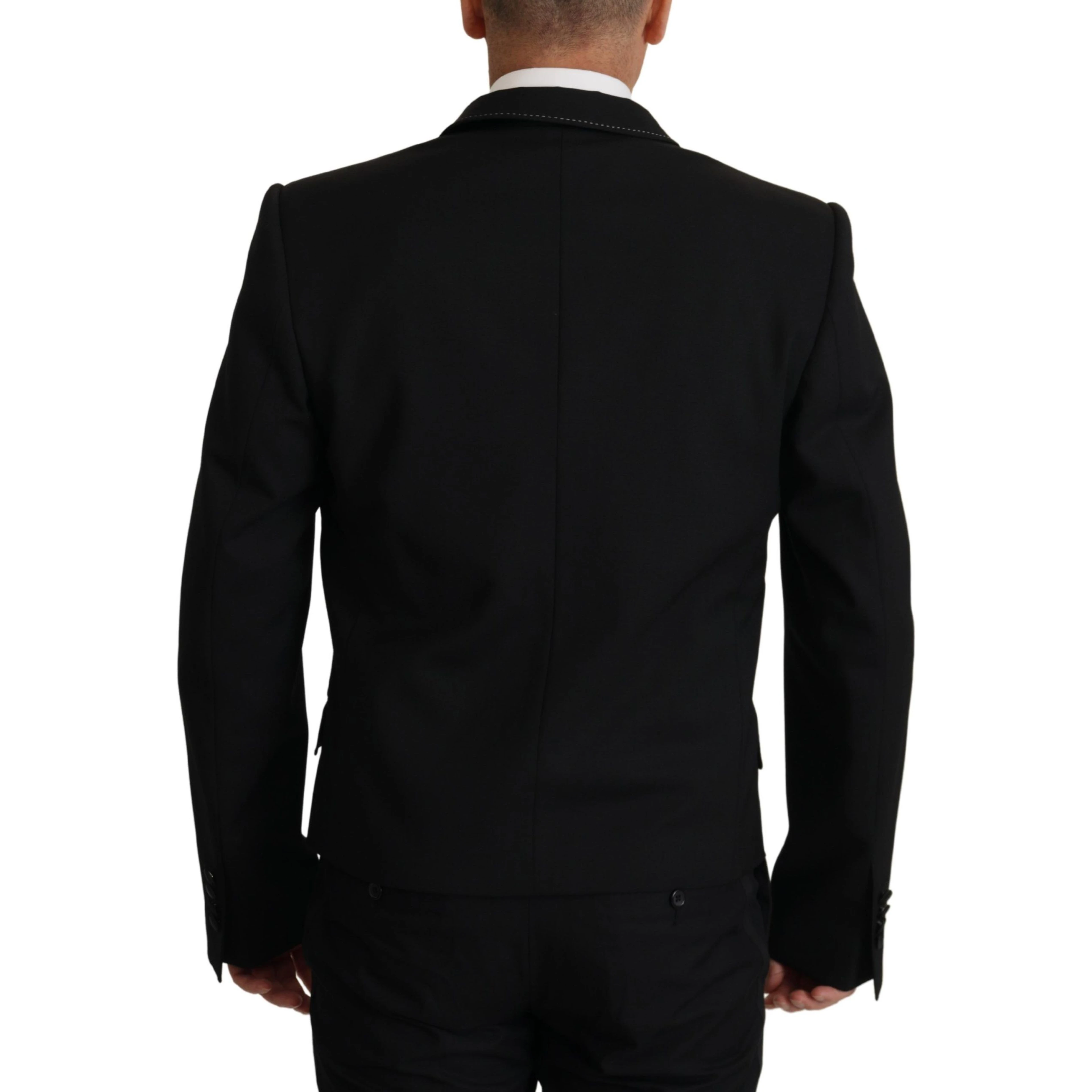 Black Double Breasted Coat Blazer Jacket