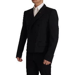 Black Double Breasted Coat Blazer Jacket