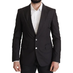 Black Single Breasted TAORMINA Breasted Blazer