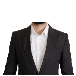 Black Single Breasted TAORMINA Breasted Blazer
