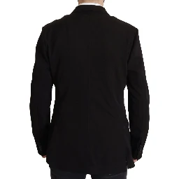 Black Wool Single Breasted Coat Blazer