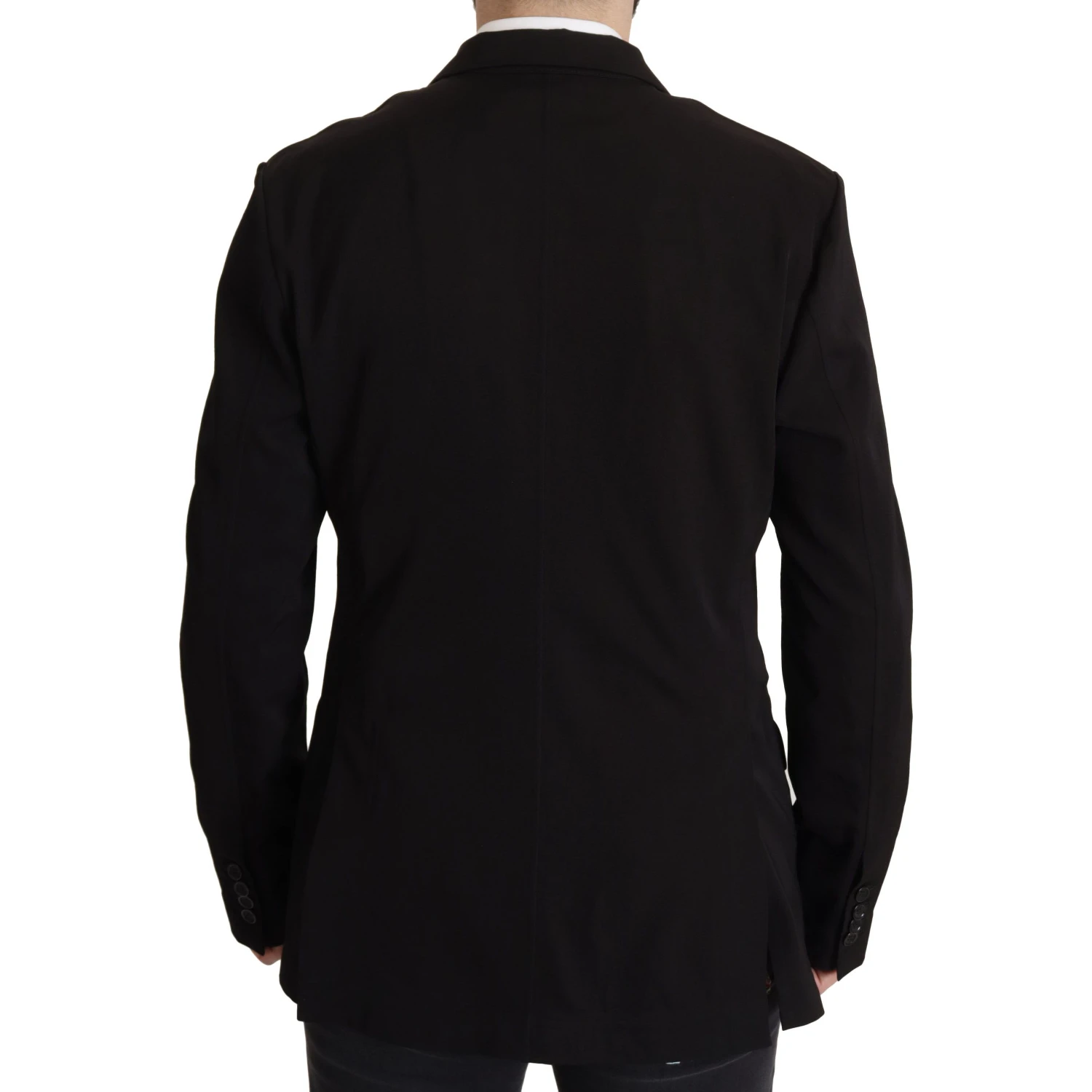 Black Wool Single Breasted Coat Blazer