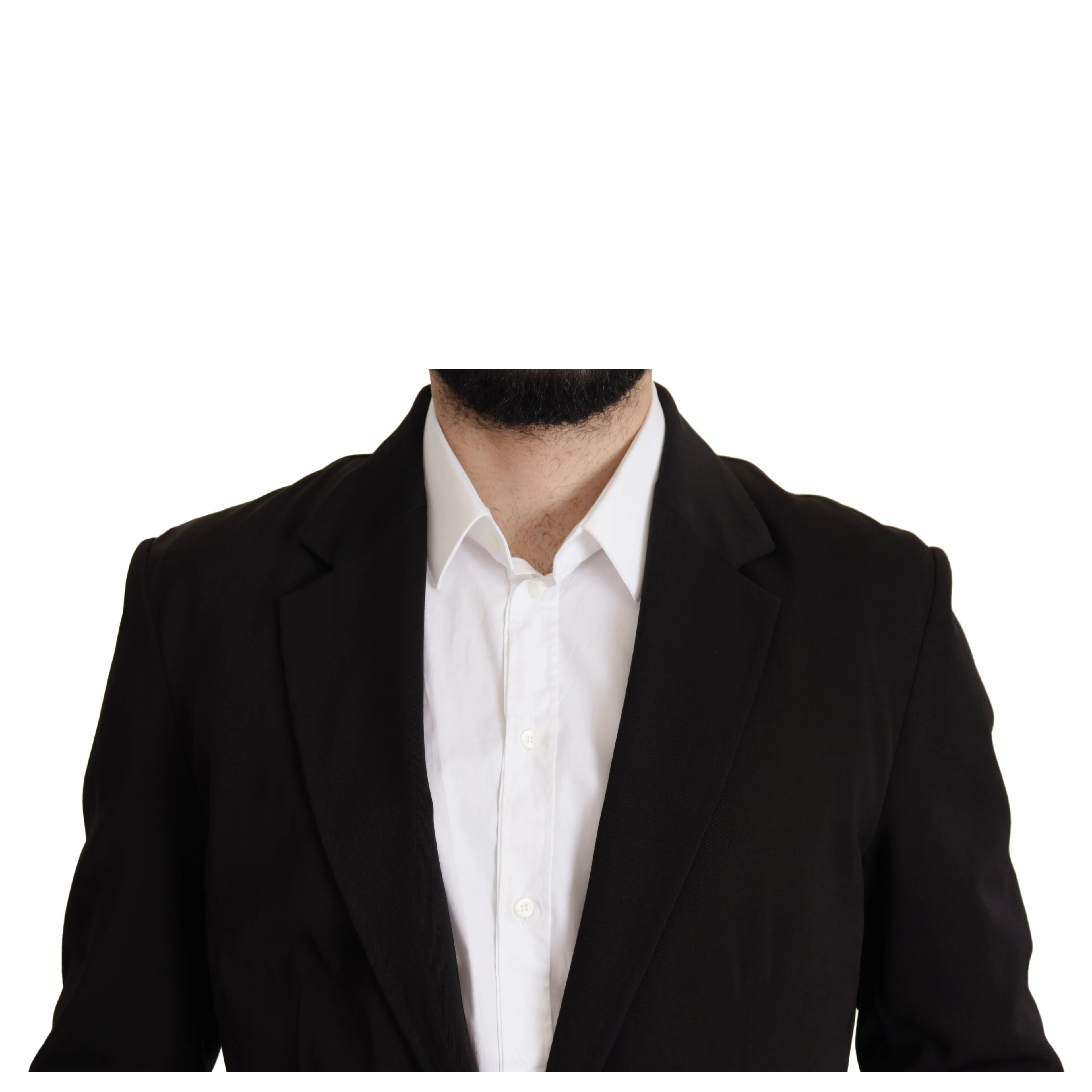 Black Wool Single Breasted Coat Blazer