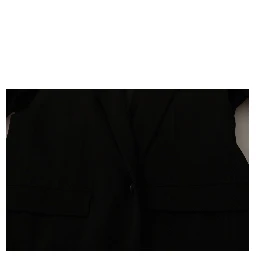 Black Wool Single Breasted Coat Blazer