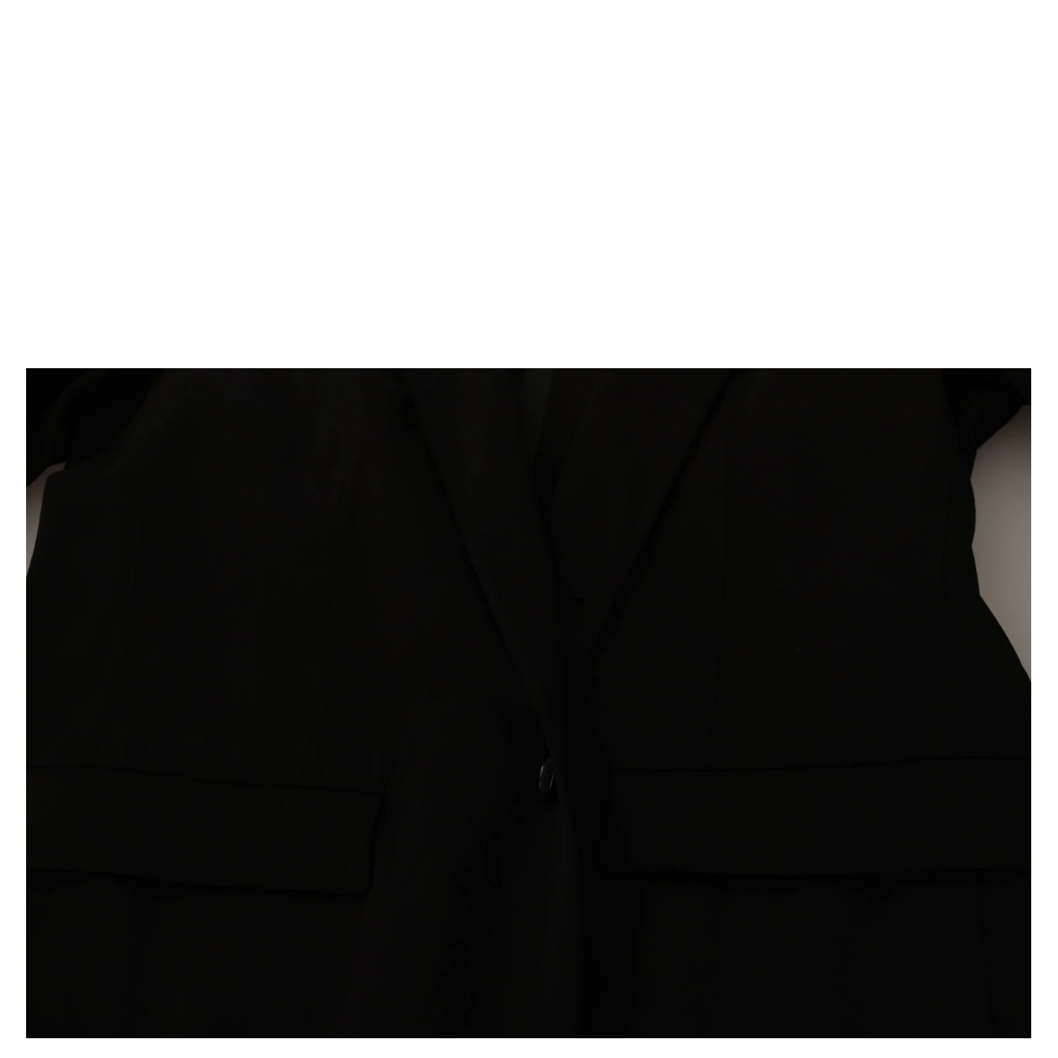 Black Wool Single Breasted Coat Blazer