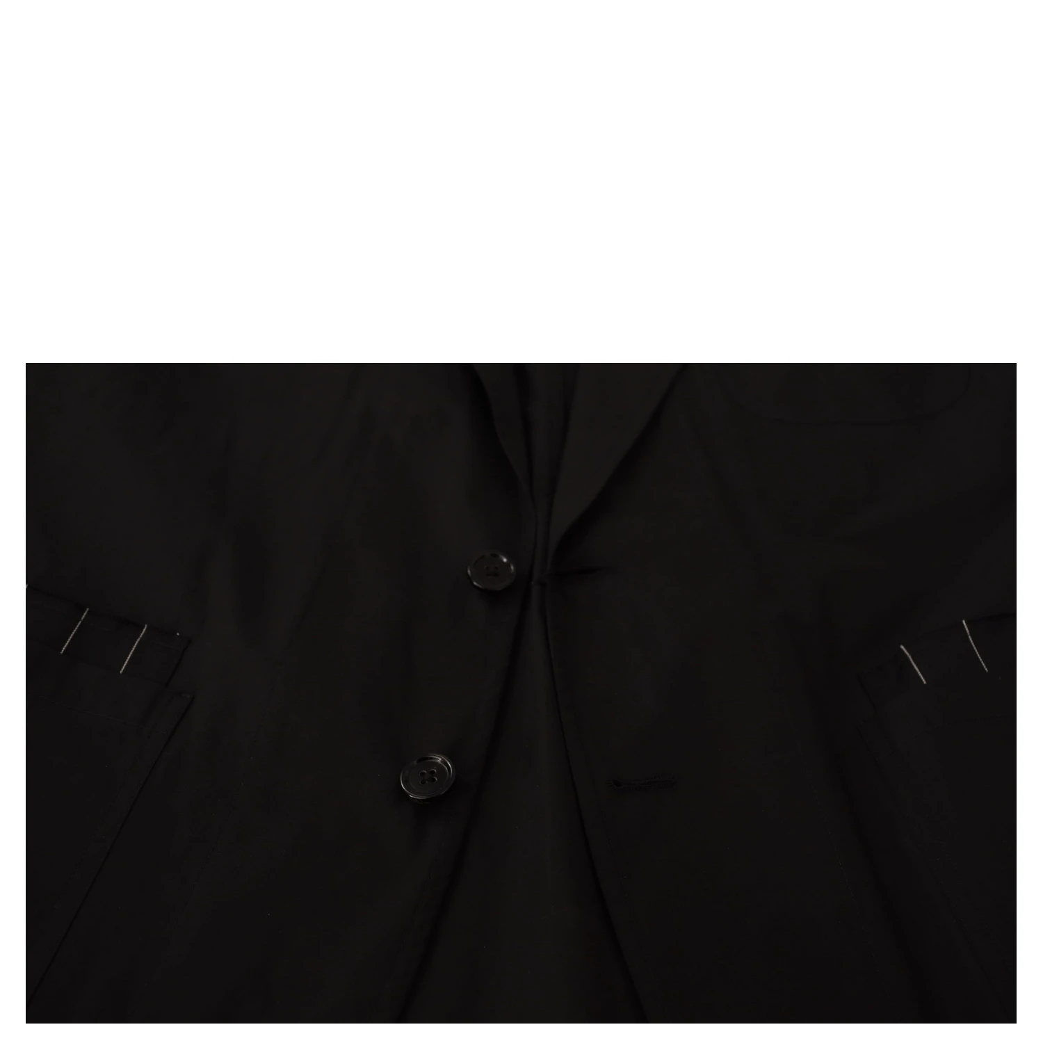 Black Cotton Single Breasted Blazer Jacket