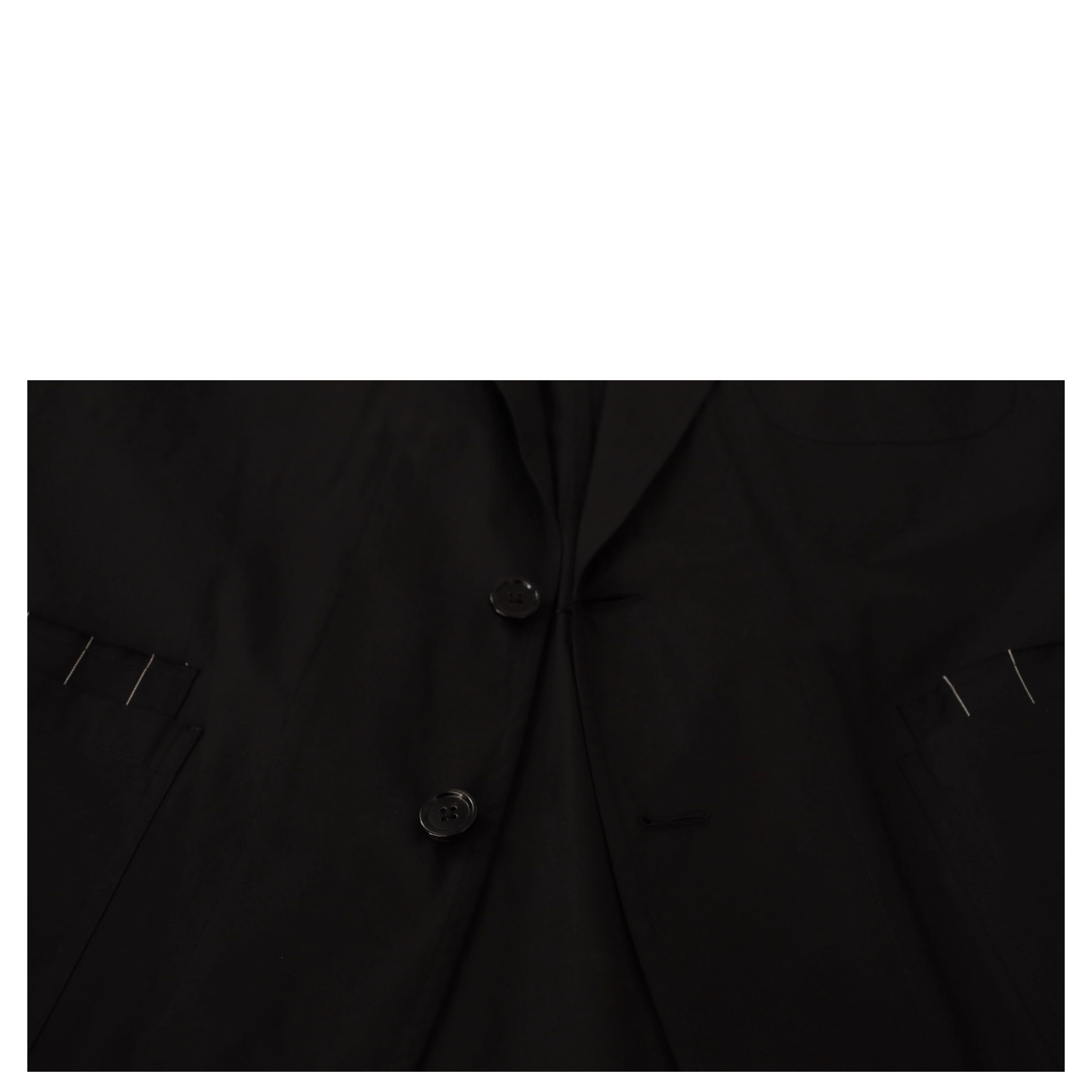 Black Cotton Single Breasted Blazer Jacket