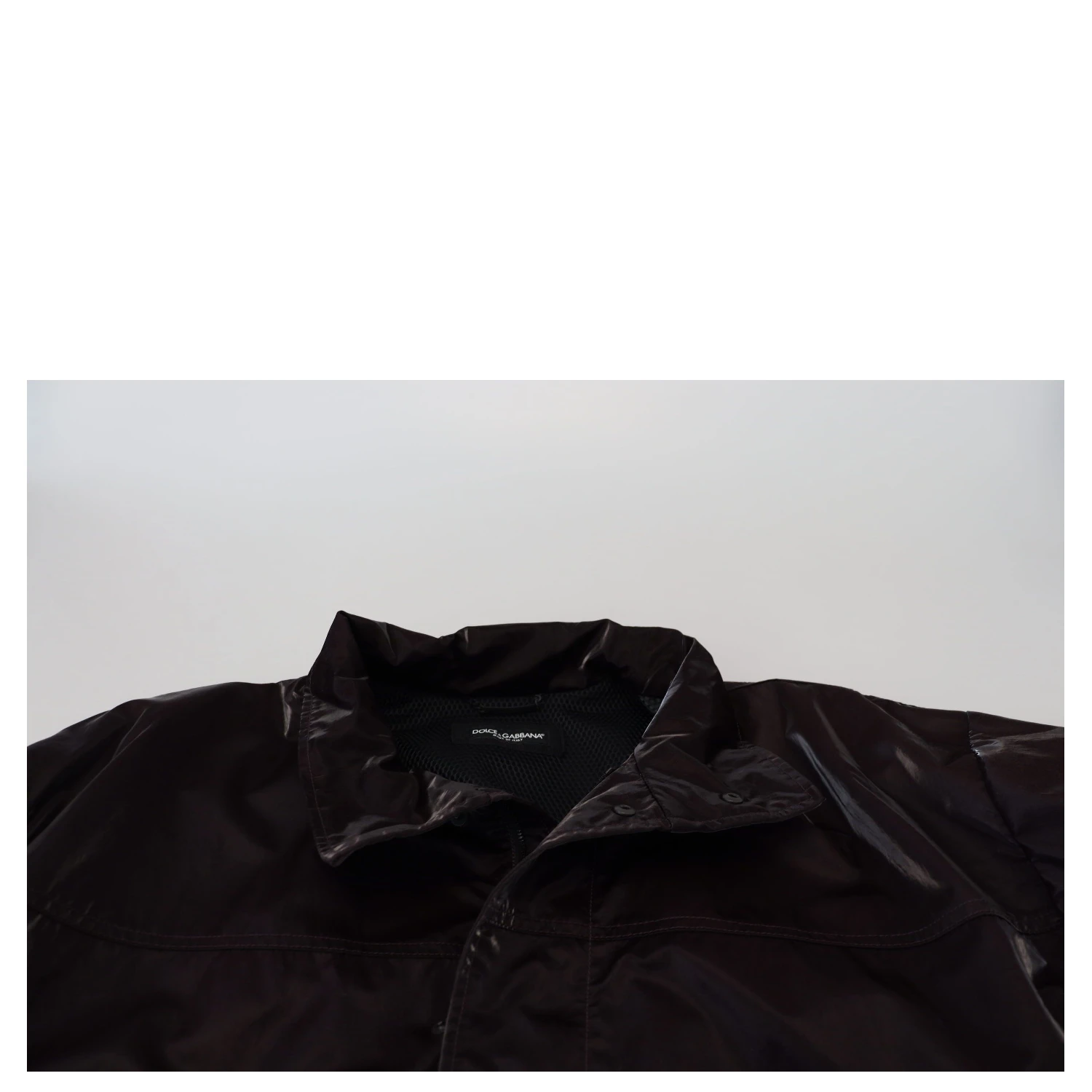 Bordeaux Nylon Collared Men Coat Jacket