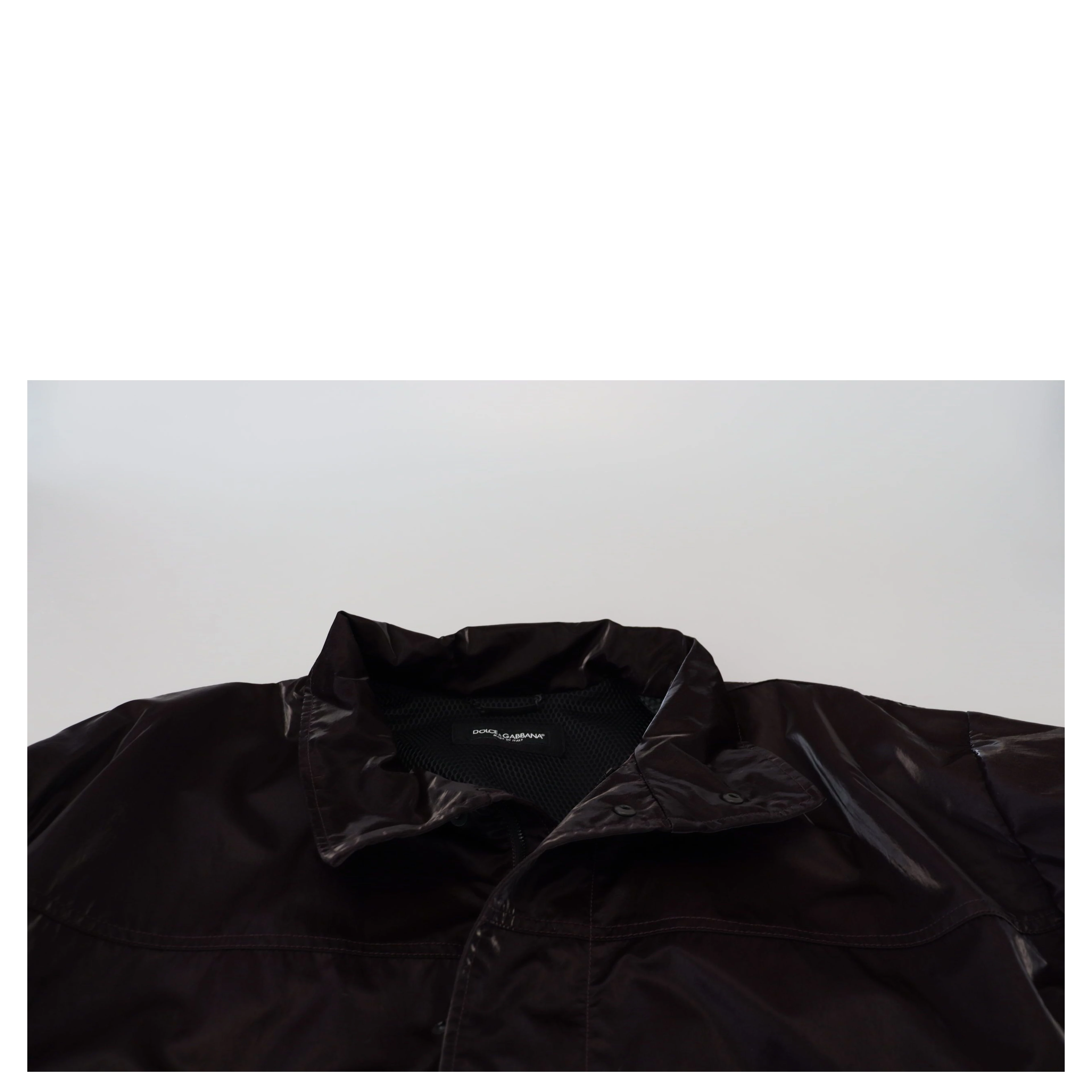 Bordeaux Nylon Collared Men Coat Jacket