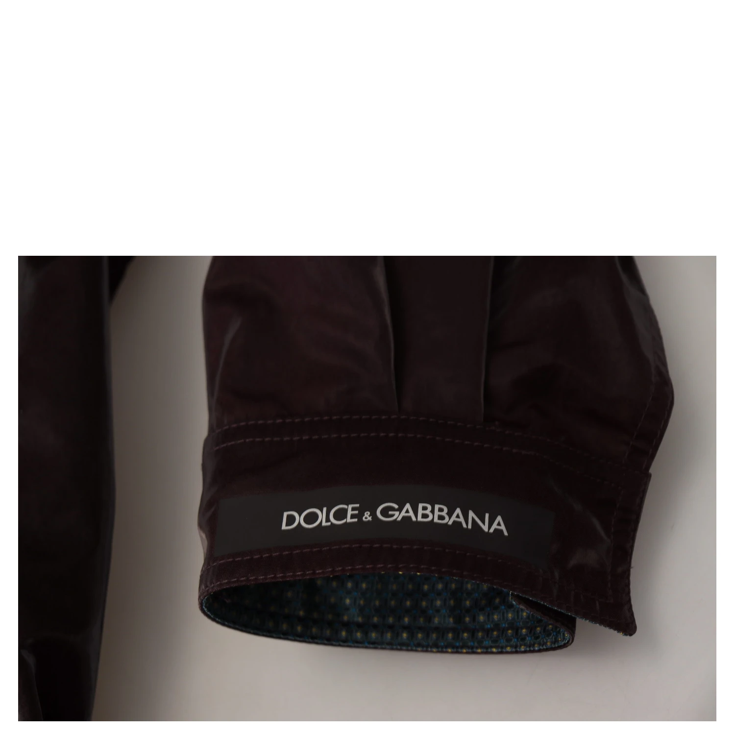 Bordeaux Nylon Collared Men Coat Jacket