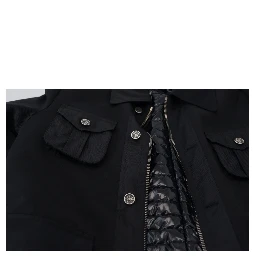 Black Wool Collared Full Zip Jacket