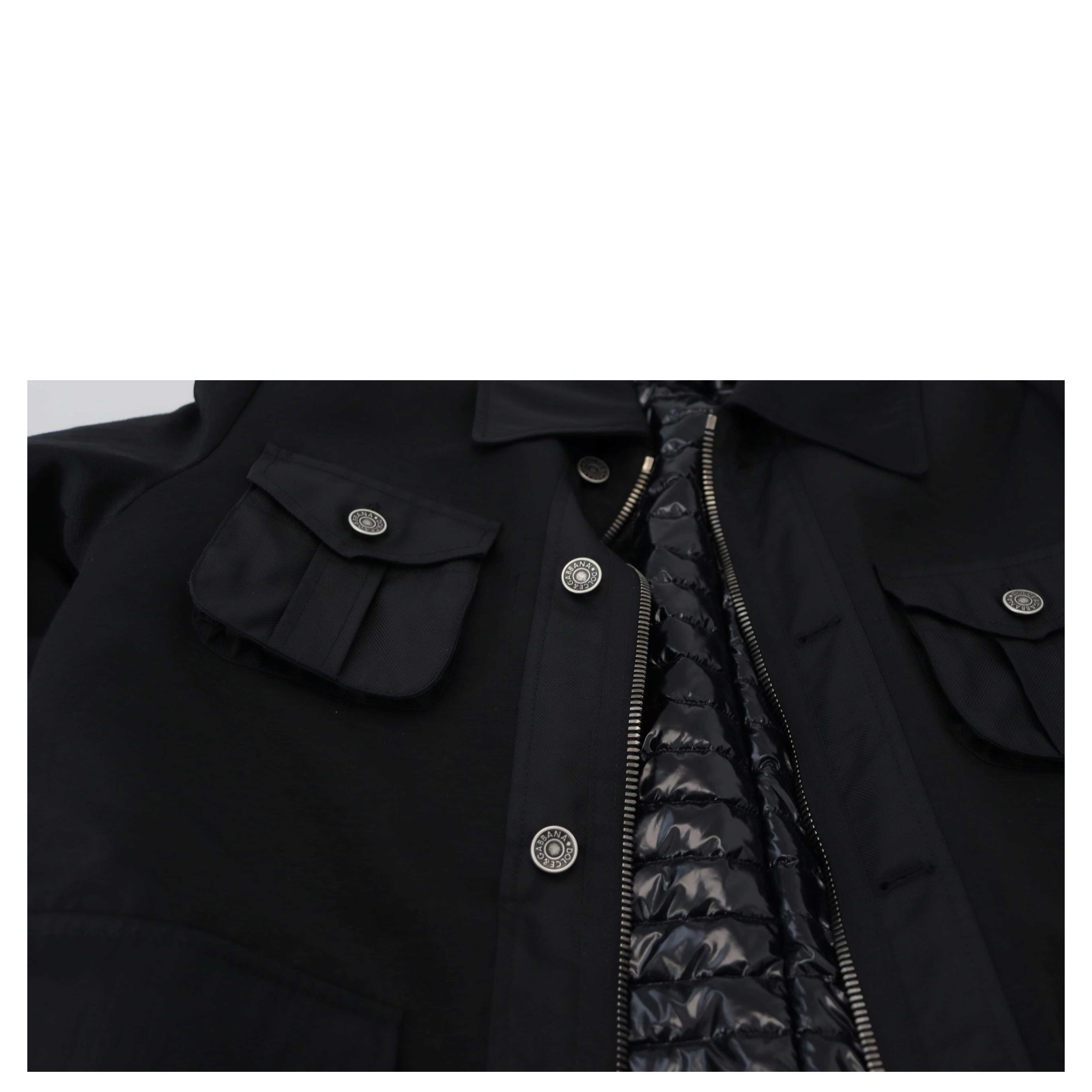 Black Wool Collared Full Zip Jacket