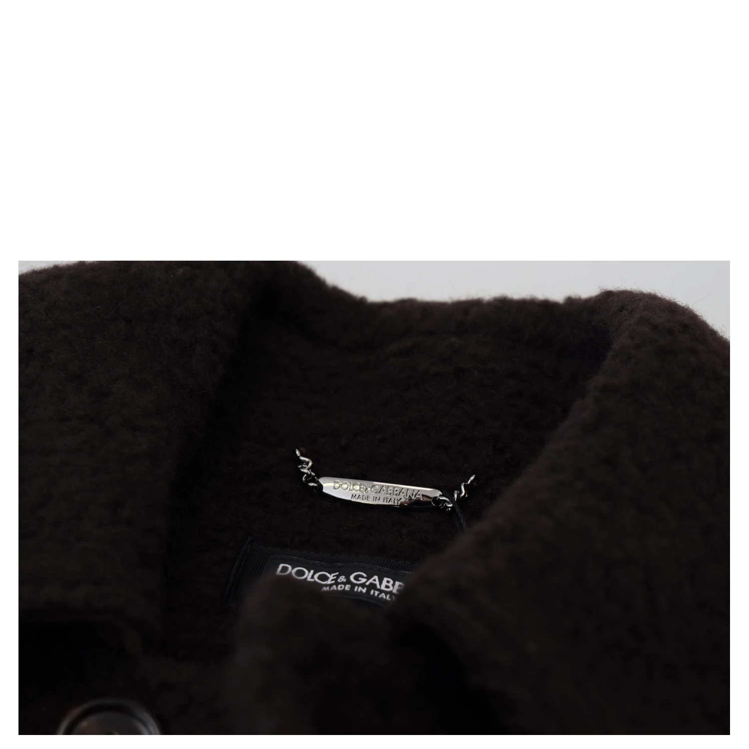Black Alpaca Button Down Trench Coat Jacket