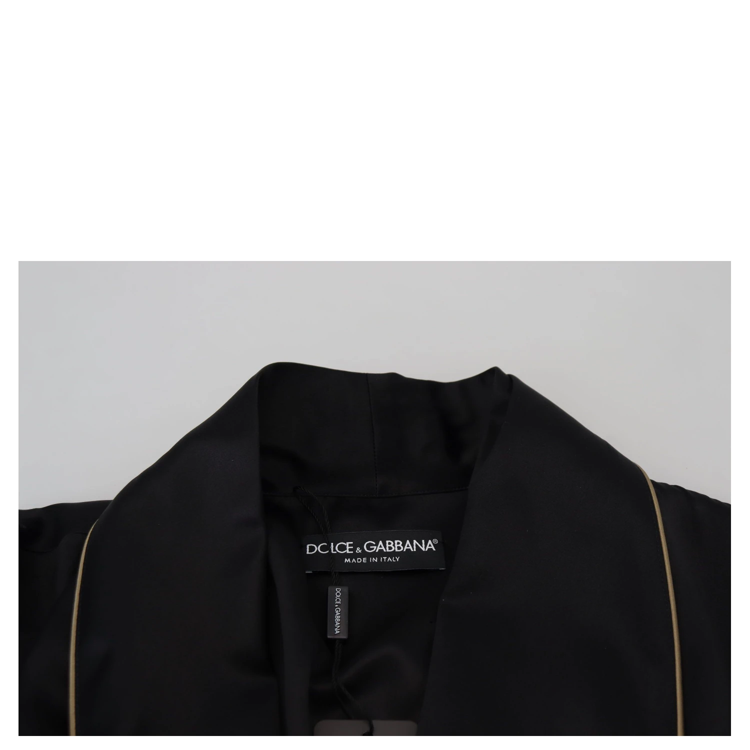 Black 100% Silk Robe Coat Wrap  Jacket