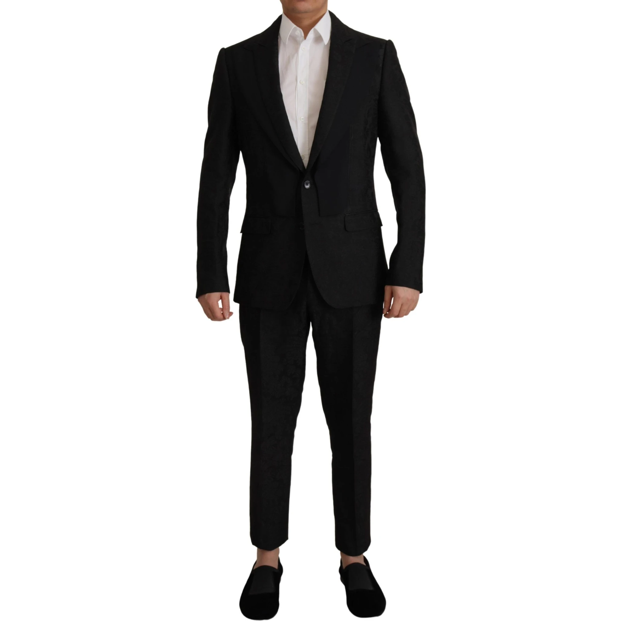 Black Polyester Formal 2 Piece MARTINI Suit
