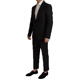 Black Polyester Formal 2 Piece MARTINI Suit