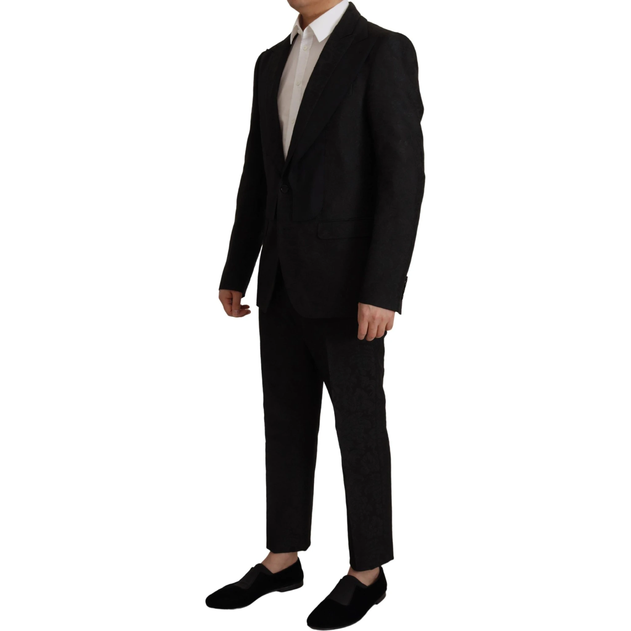 Black Polyester Formal 2 Piece MARTINI Suit