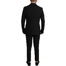 Black Polyester Formal 2 Piece MARTINI Suit