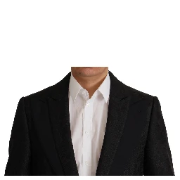 Black Polyester Formal 2 Piece MARTINI Suit