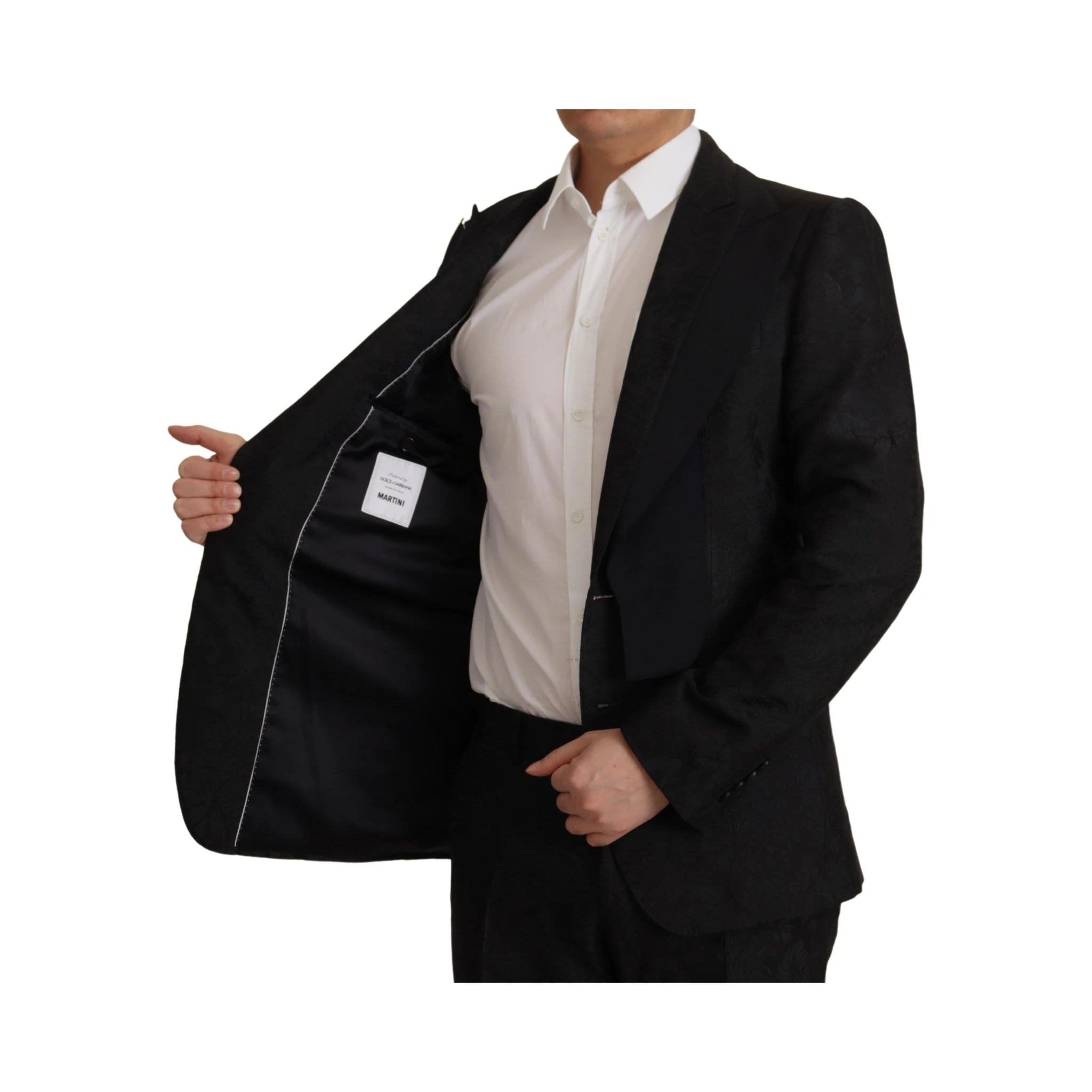 Black Polyester Formal 2 Piece MARTINI Suit