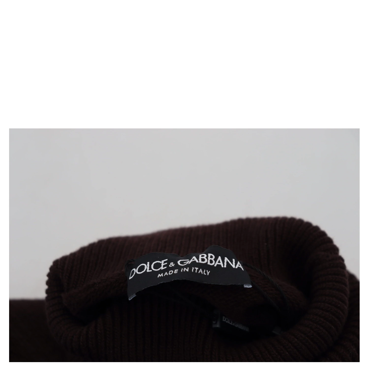 Brown Wool Turtle Neck Pullover Sweater