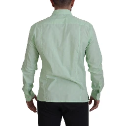 Mint Green Long Sleeves Button Down Shirt