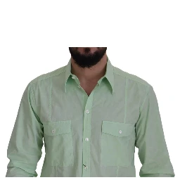 Mint Green Long Sleeves Button Down Shirt