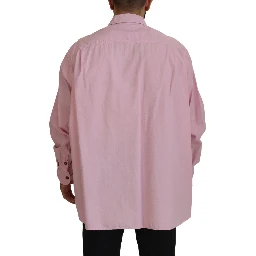 Pink Casual Button Down Long Sleeves Shirt