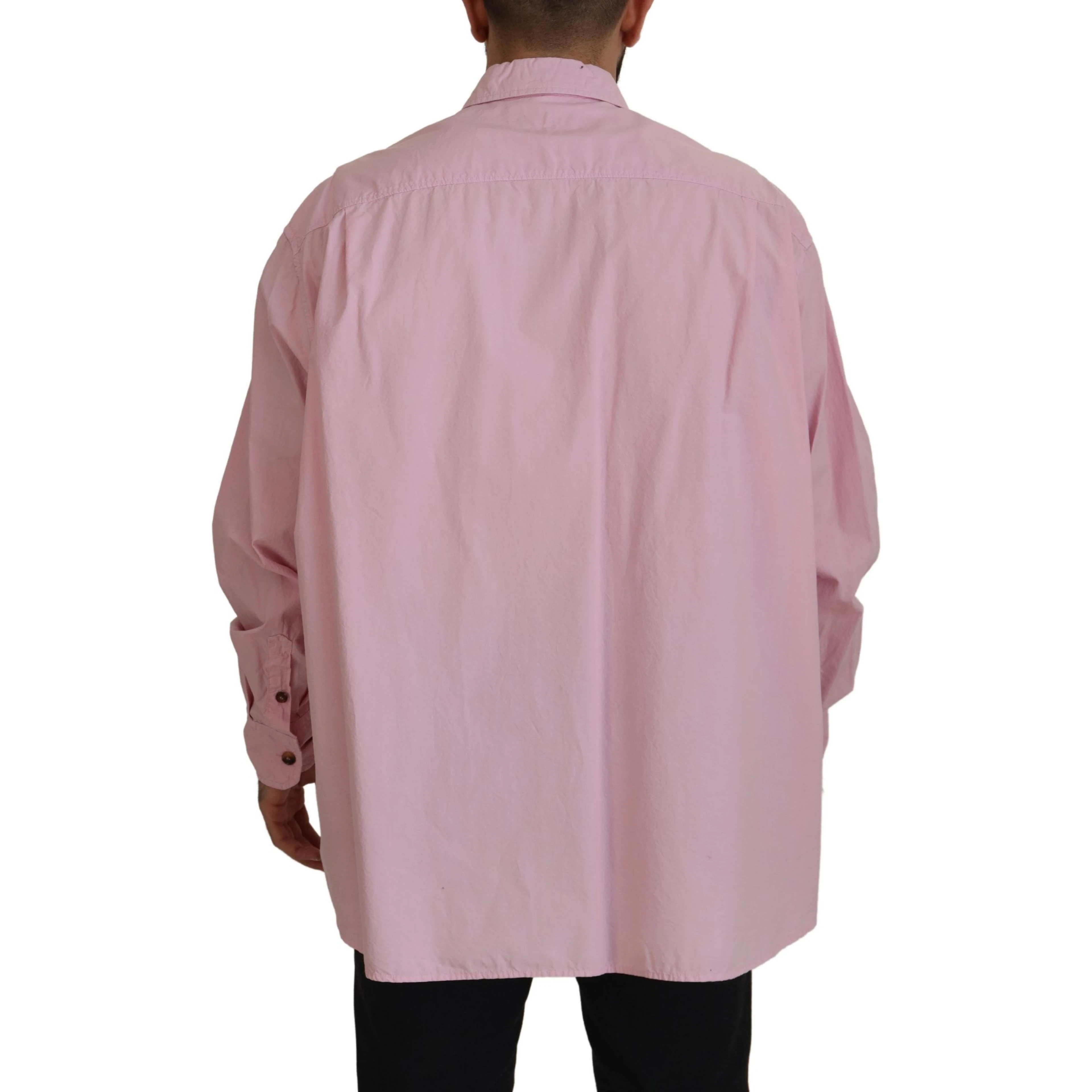 Pink Casual Button Down Long Sleeves Shirt