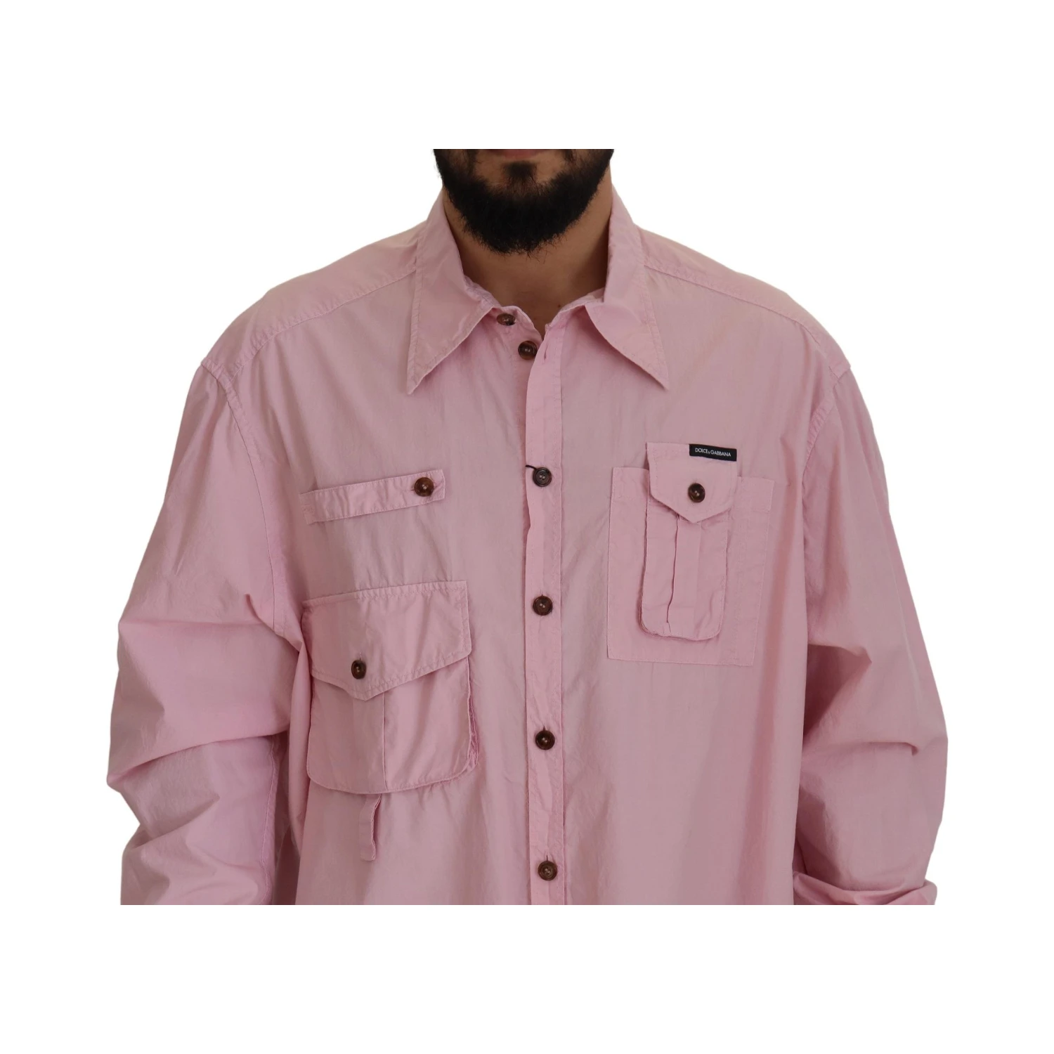 Pink Casual Button Down Long Sleeves Shirt