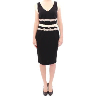 Black lace sheath dress