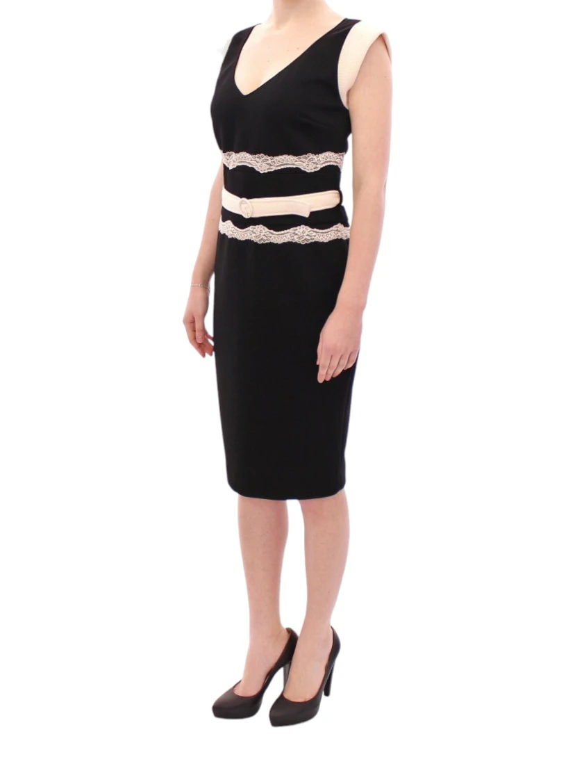 Black lace sheath dress