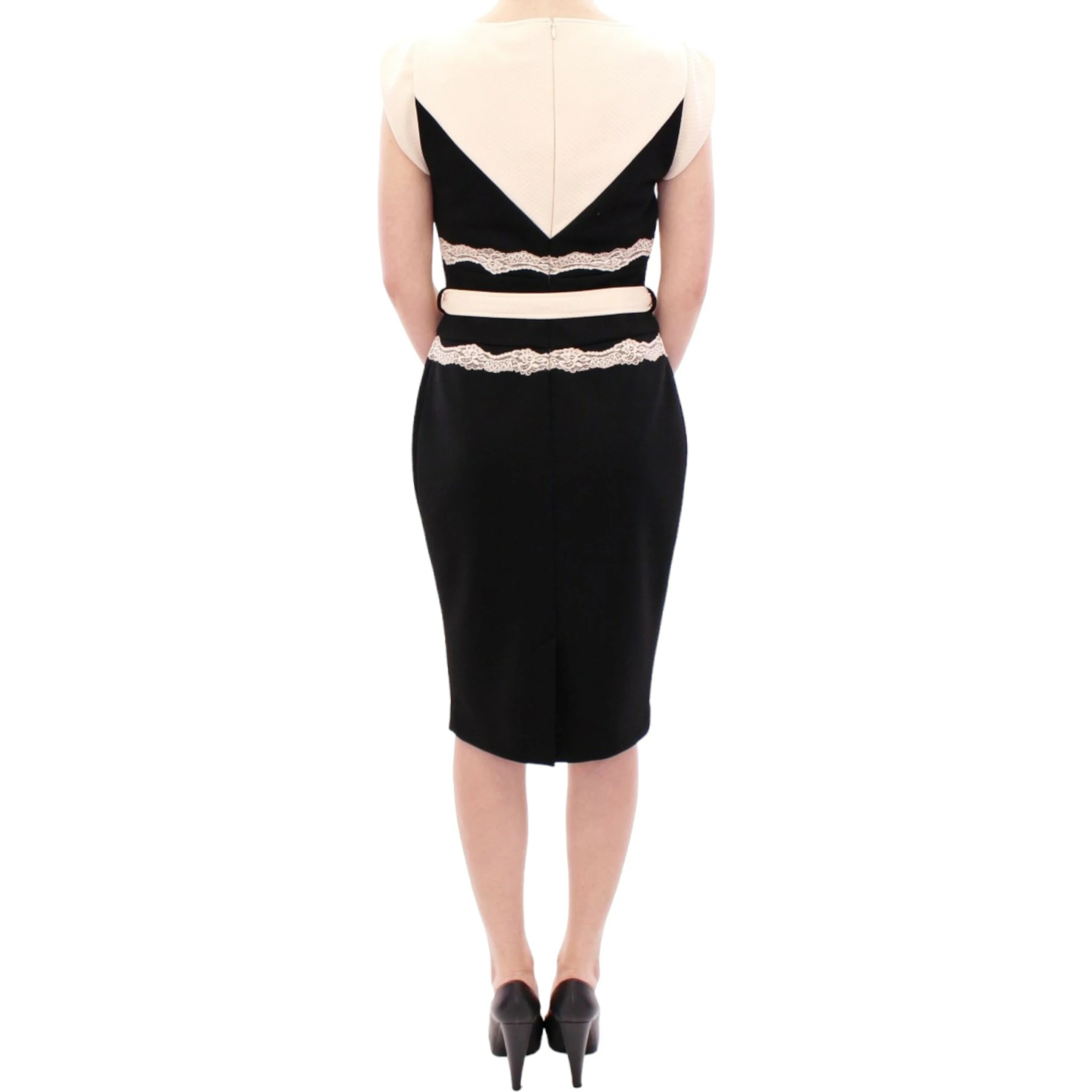 Black lace sheath dress