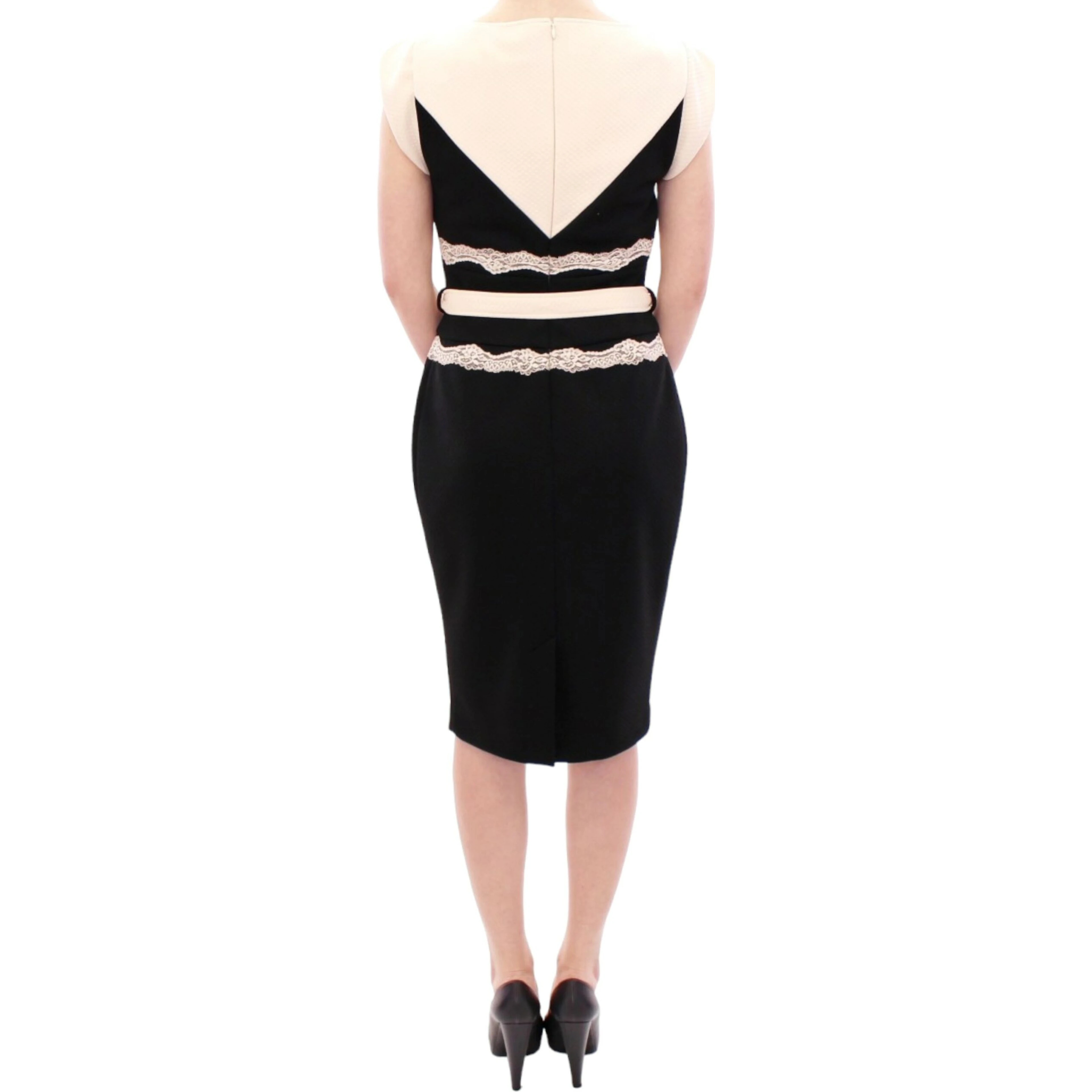 Black lace sheath dress