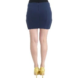 Blue nylon mini skirt