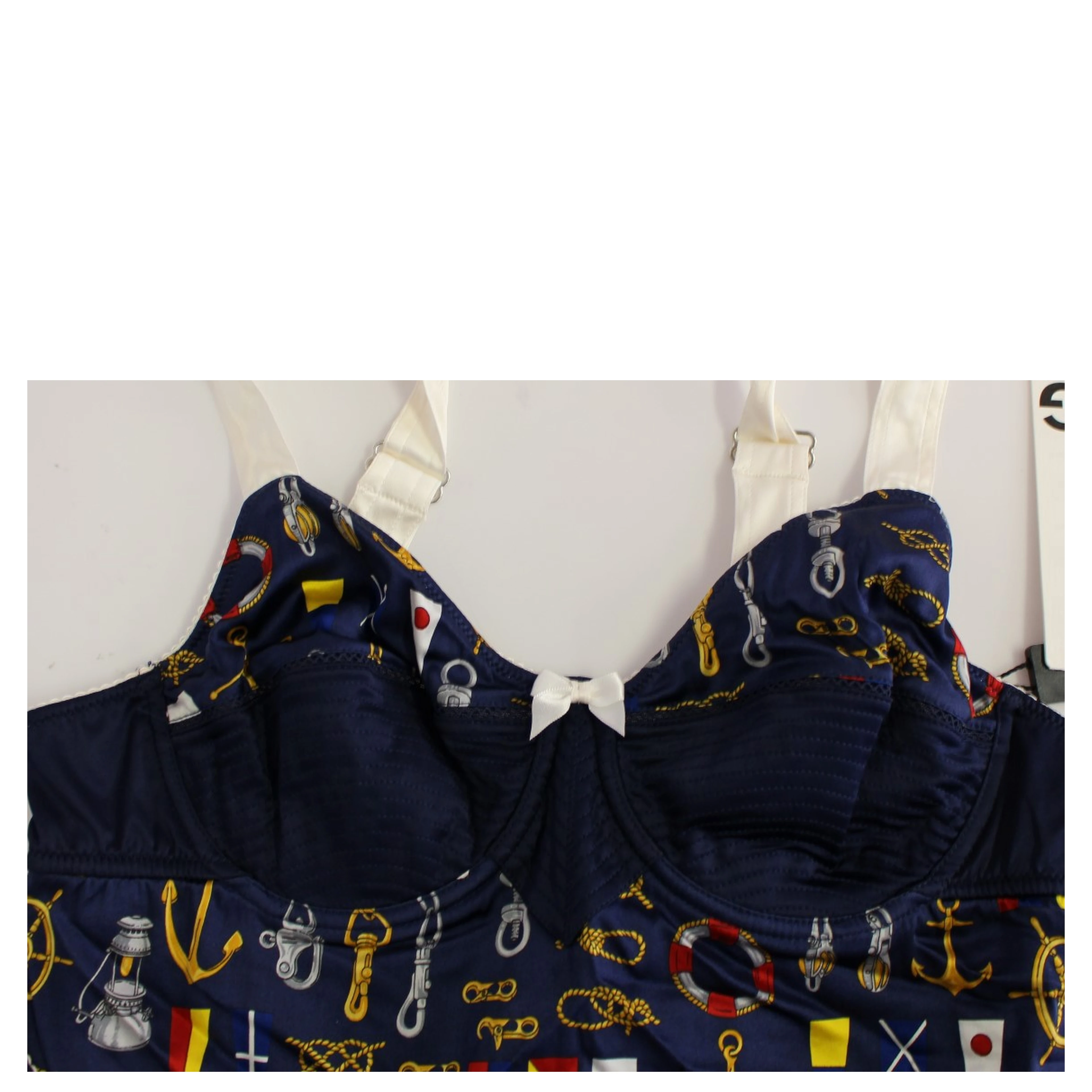 Blue Sailor Motif Stretch Tank Top