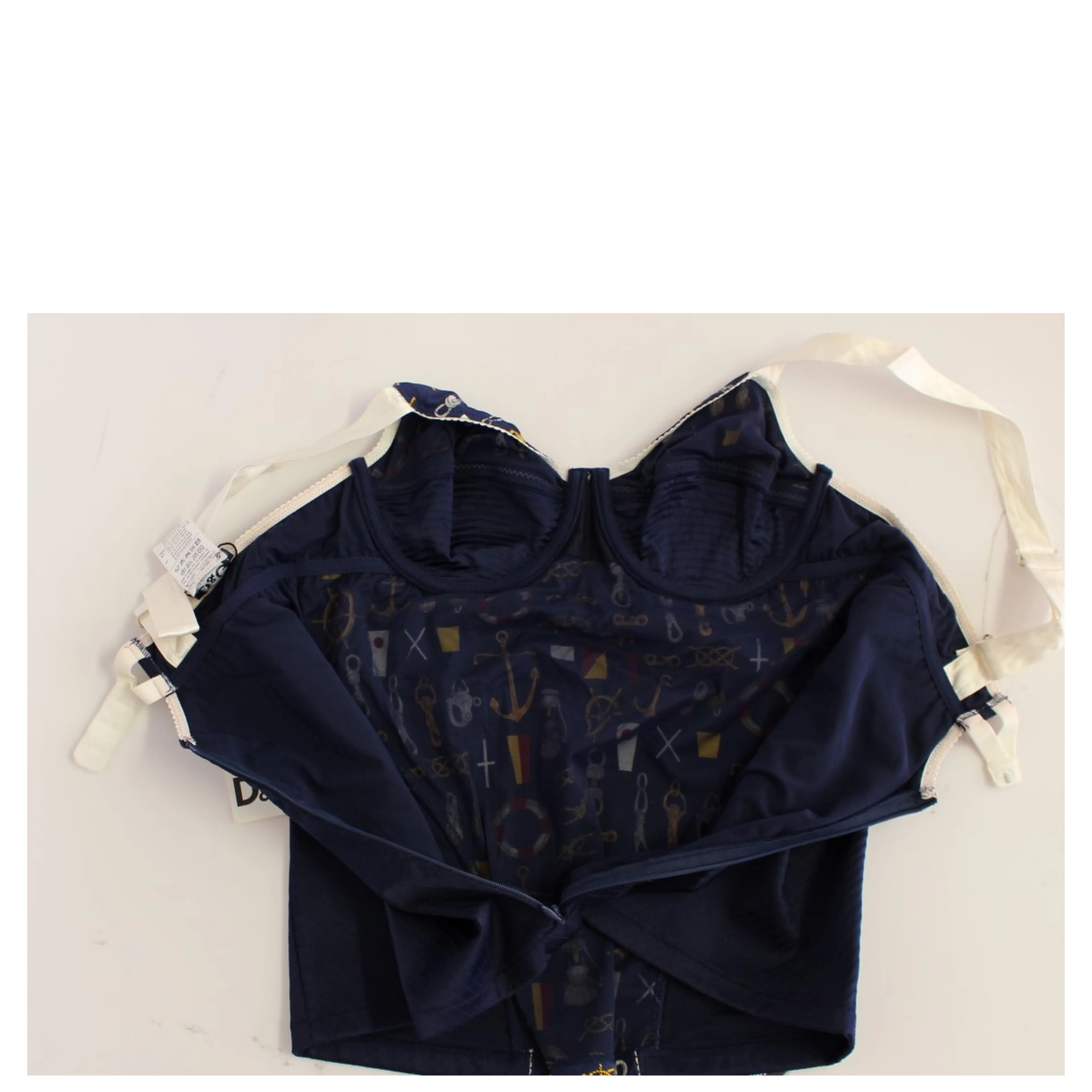 Blue Sailor Motif Stretch Tank Top
