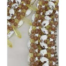 White crystal embellished tank top