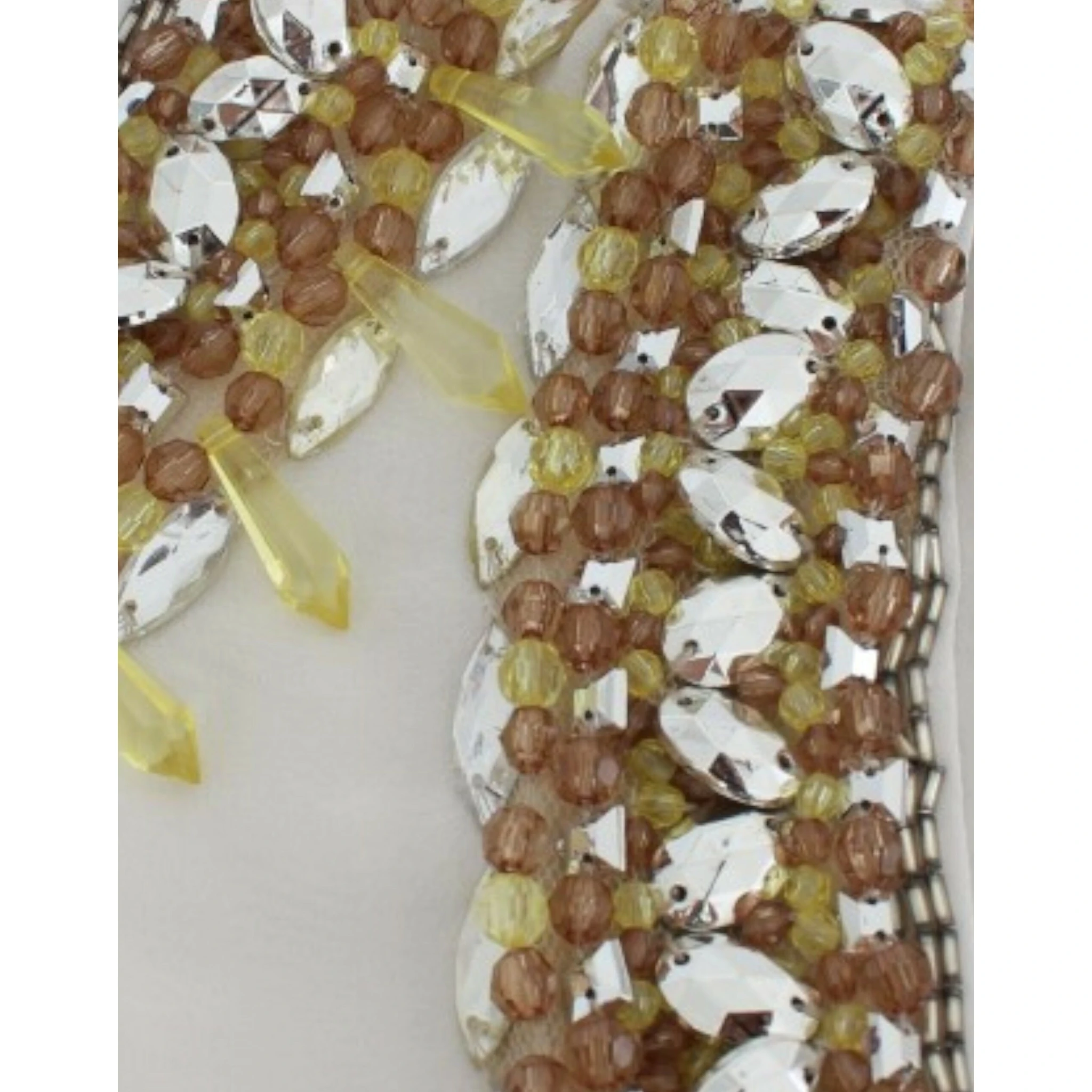 White crystal embellished tank top