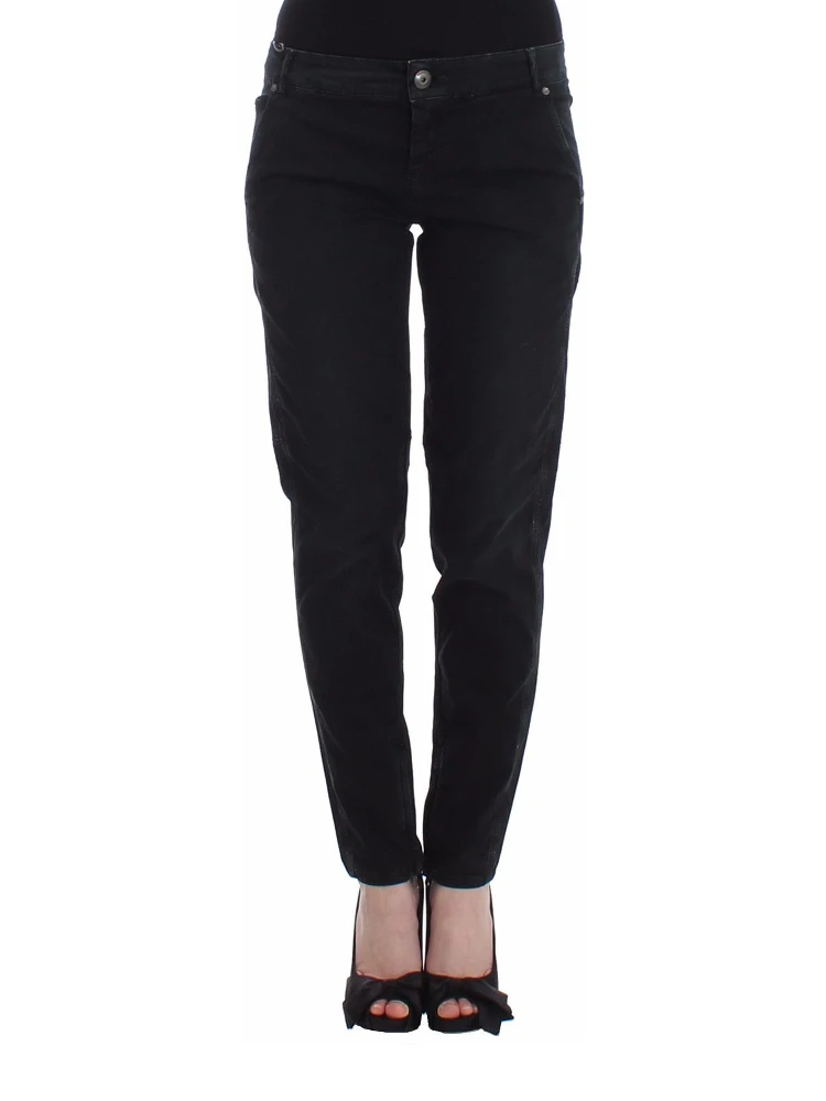 Blue Slim Jeans Denim Pants Skinny Leg Straight