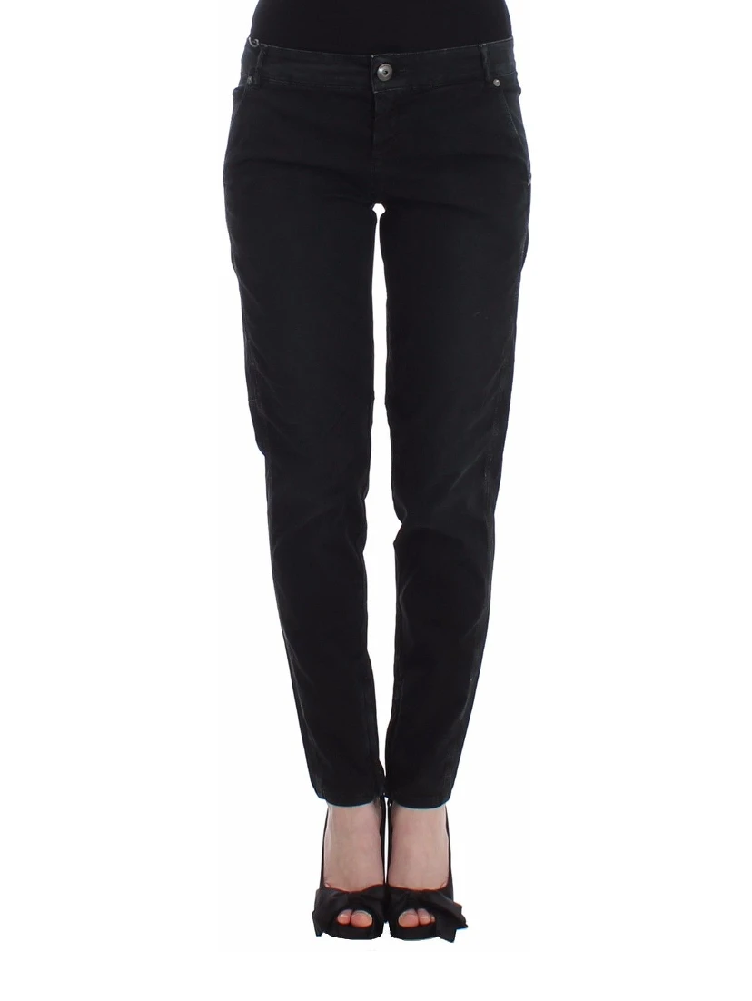 Blue Slim Jeans Denim Pants Skinny Leg Straight