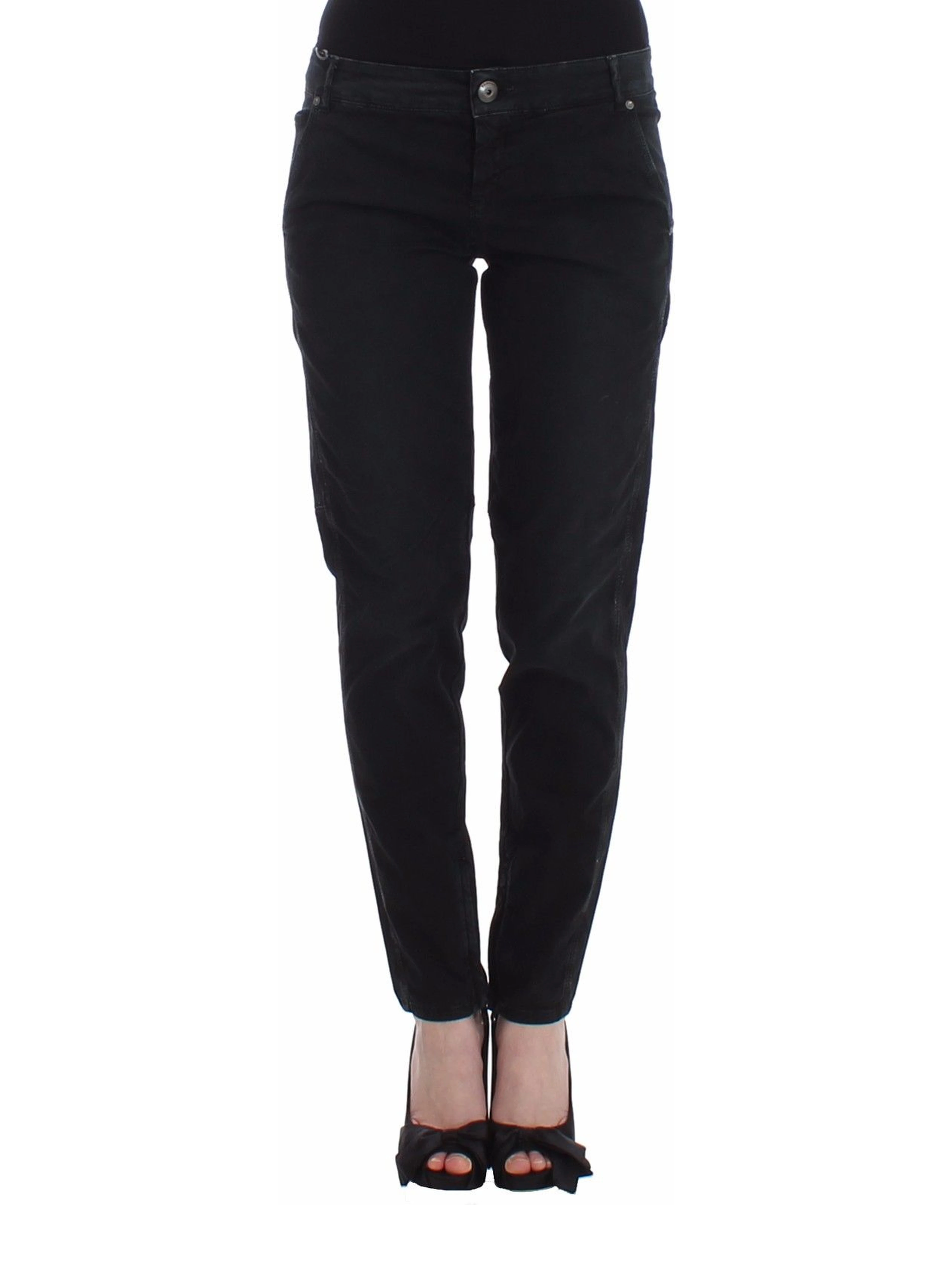 Blue Slim Jeans Denim Pants Skinny Leg Straight